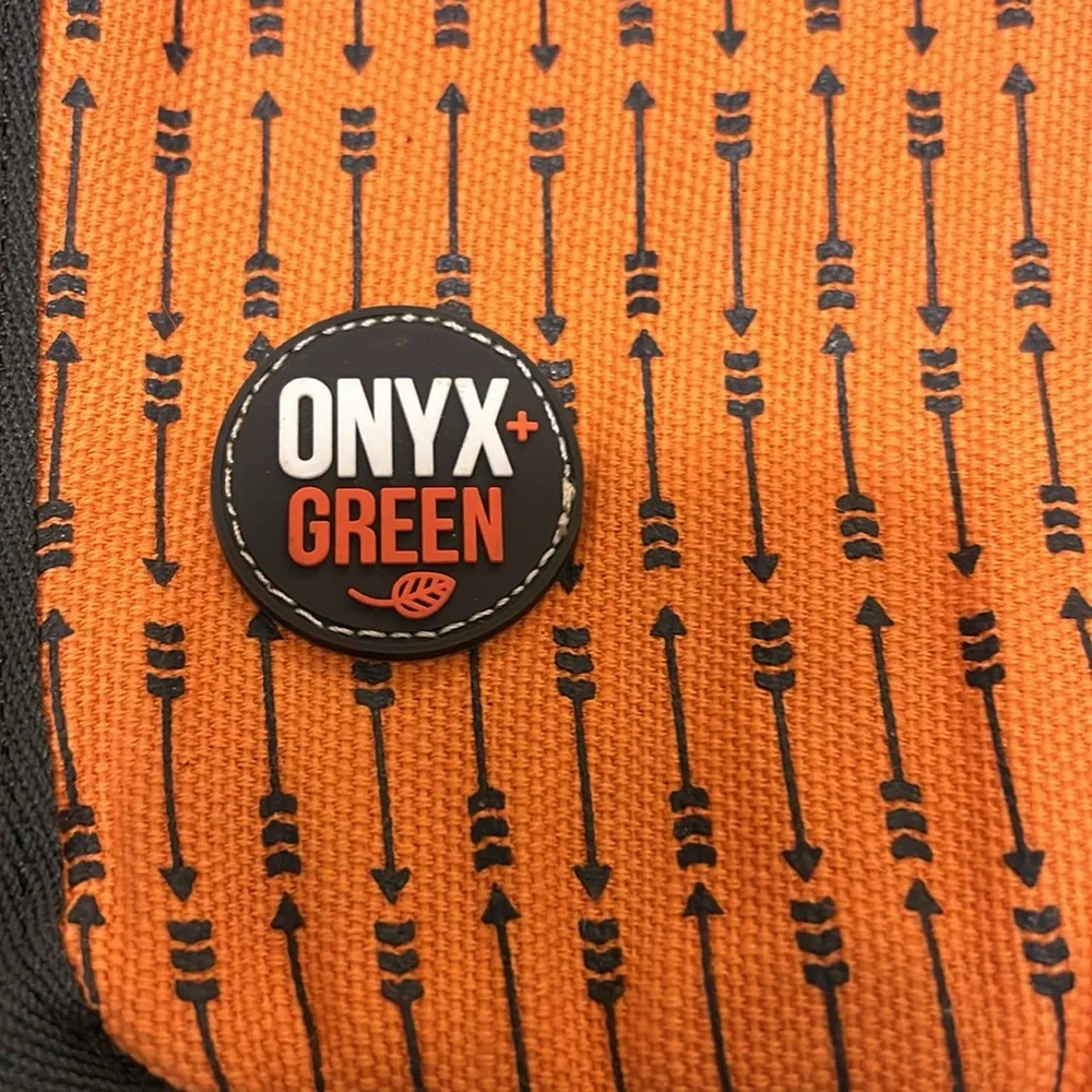 Onyx + Green Zippered Pouch